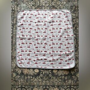 Kissy Kissy Firetruck Receiving Blanket